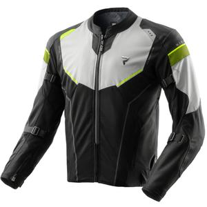 Chaqueta de moto Rebelhorn Hiflow V en negro, gris y amarillo fluorescente