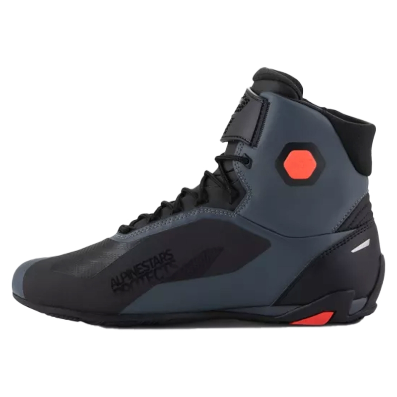 Botas de moto Alpinestars Faster-4 negro-gris-rojo fluorescente