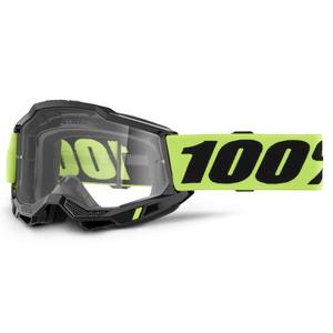 Gafas de motocross 100% ACCURI 2 amarillas con plexiglás transparente