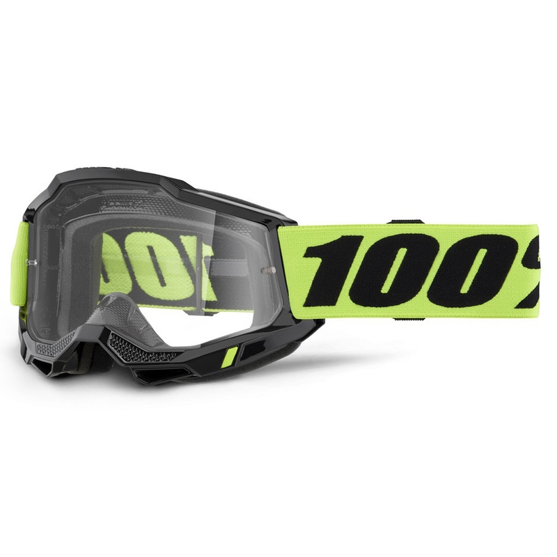 Gafas de motocross 100% ACCURI 2 amarillas con plexiglás transparente