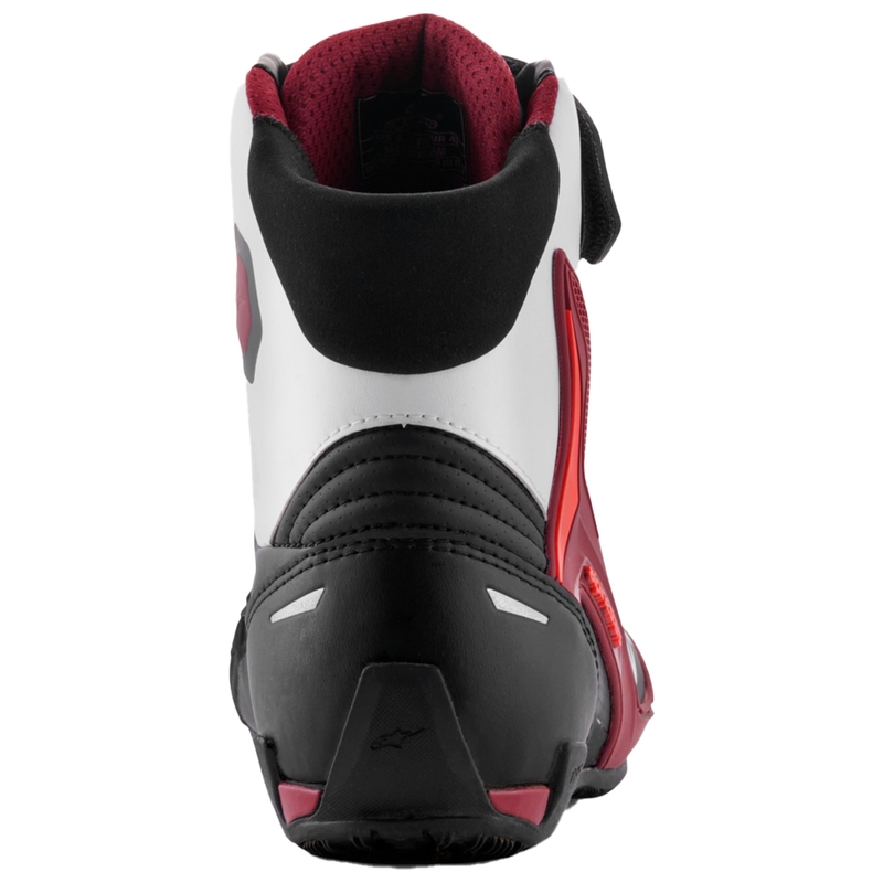 Botas de moto Alpinestars Faster-4 en negro, blanco y rojo oscuro
