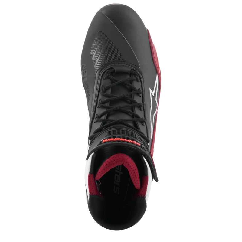 Botas de moto Alpinestars Faster-4 en negro, blanco y rojo oscuro
