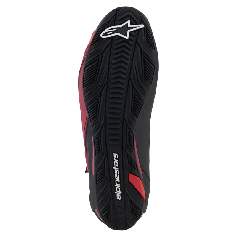 Botas de moto Alpinestars Faster-4 en negro, blanco y rojo oscuro