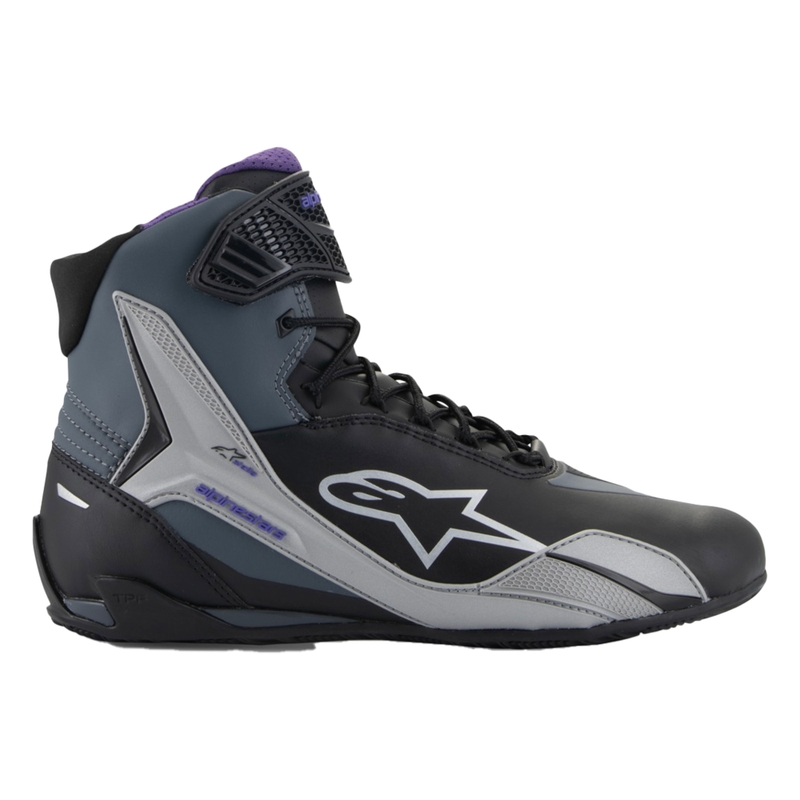 Botas de moto para mujer Alpinestars Stella Faster-4 en negro, gris y morado