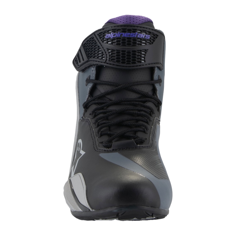 Botas de moto para mujer Alpinestars Stella Faster-4 en negro, gris y morado