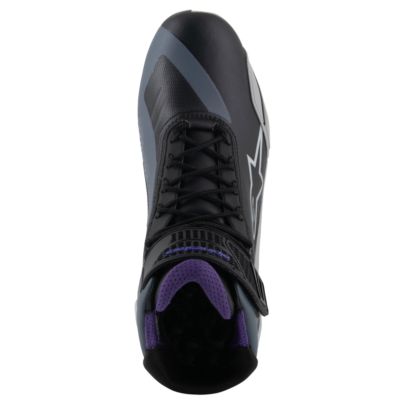 Botas de moto para mujer Alpinestars Stella Faster-4 en negro, gris y morado
