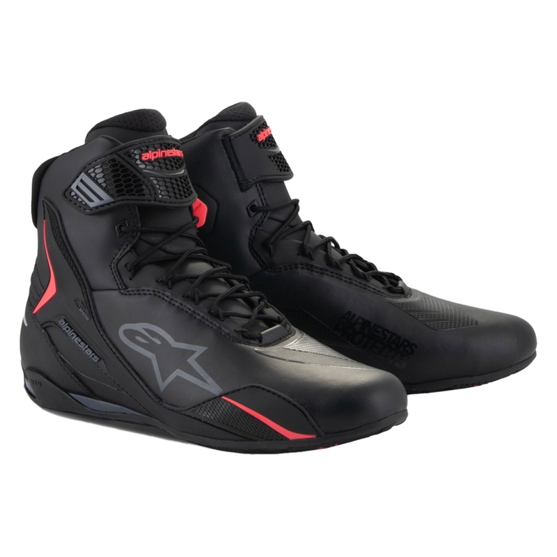 Botas de moto para mujer Alpinestars Stella Faster-4 en negro y rosa