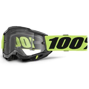 Gafas de motocross 100% ACCURI 2 Enduro amarillas con doble plexiglás transparente