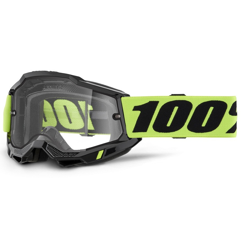 Gafas de motocross 100% ACCURI 2 Enduro amarillas con doble plexiglás transparente