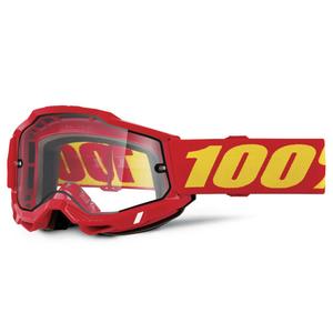 Gafas de motocross 100% ACCURI 2 Enduro rojas con doble plexiglás transparente