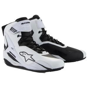 Botas de moto para mujer Alpinestars Stella Faster-4 blanco-negro