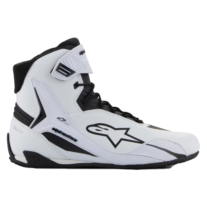 Botas de moto para mujer Alpinestars Stella Faster-4 blanco-negro