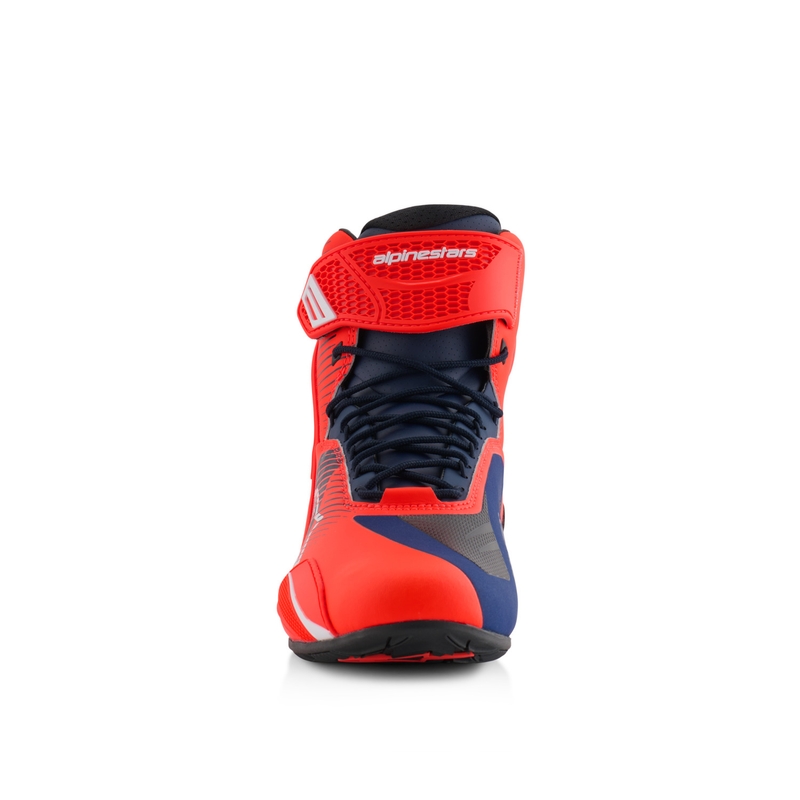 Botas de moto Alpinestars Faster-4 colección MM93 rojo-azul-blanco fluorescente