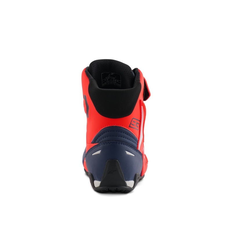 Botas de moto Alpinestars Faster-4 colección MM93 rojo-azul-blanco fluorescente