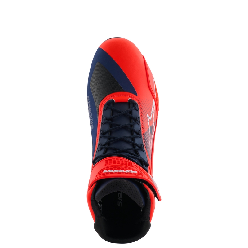 Botas de moto Alpinestars Faster-4 colección MM93 rojo-azul-blanco fluorescente