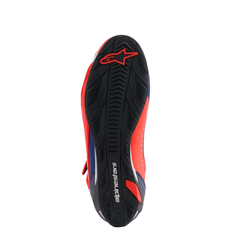 Botas de moto Alpinestars Faster-4 colección MM93 rojo-azul-blanco fluorescente