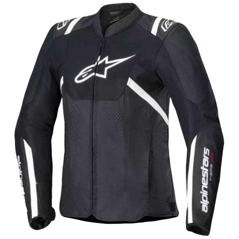 Chaqueta de moto para mujer Alpinestars Stella T-SPS Air V2 en blanco y negro