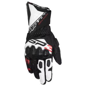 Guantes de moto Alpinestars SP-3 negro-blanco-rojo fluorescente