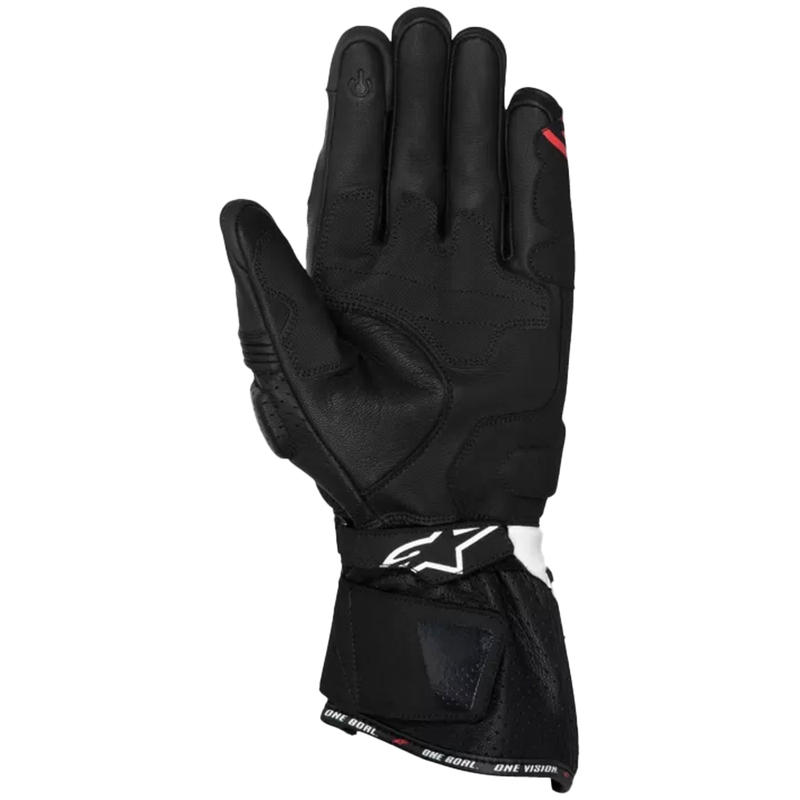 Guantes de moto Alpinestars SP-3 negro-blanco-rojo fluorescente