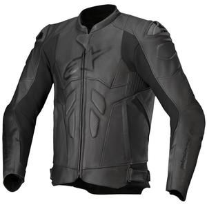 Chaqueta de moto de cuero Alpinestars Dusk negra