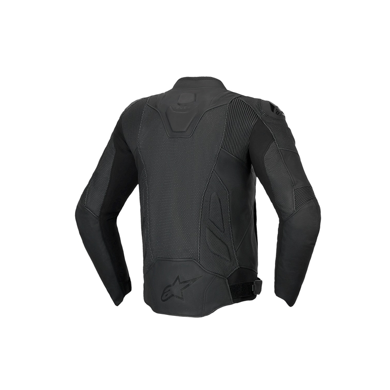 Chaqueta de moto de cuero Alpinestars Dusk Airflow negra-negra