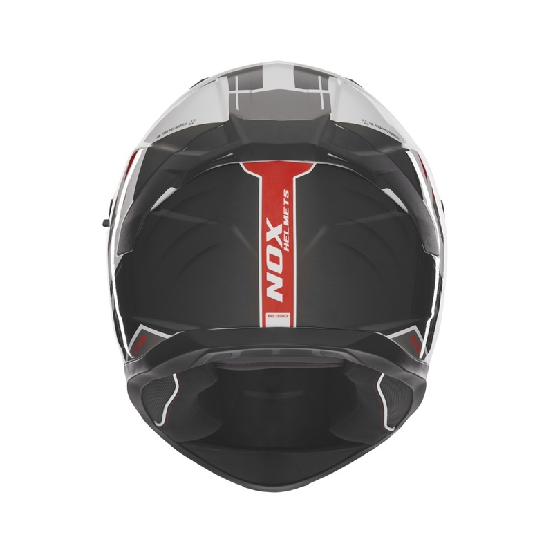 Casco integral de moto NOX N401 Crower blanco-negro-rojo