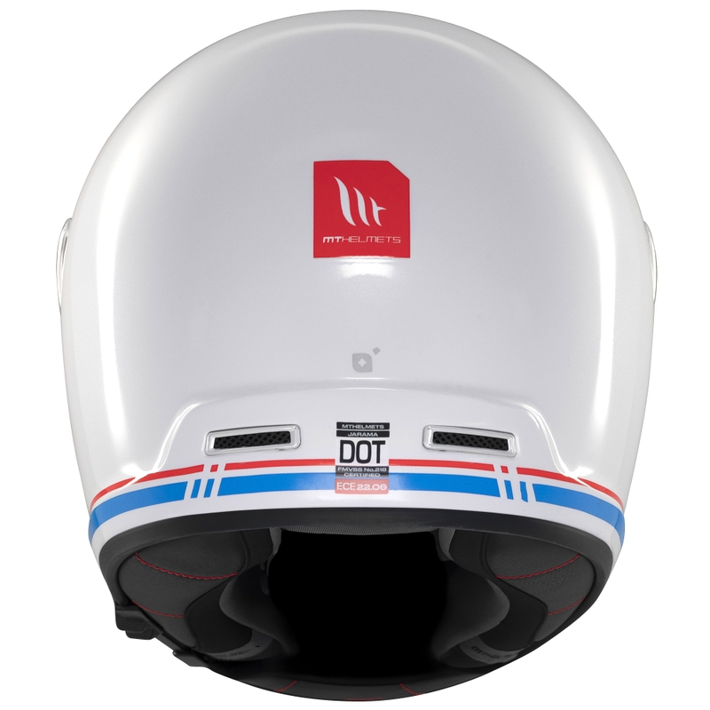 Casco integral de moto MT Jarama SV blanco brillante
