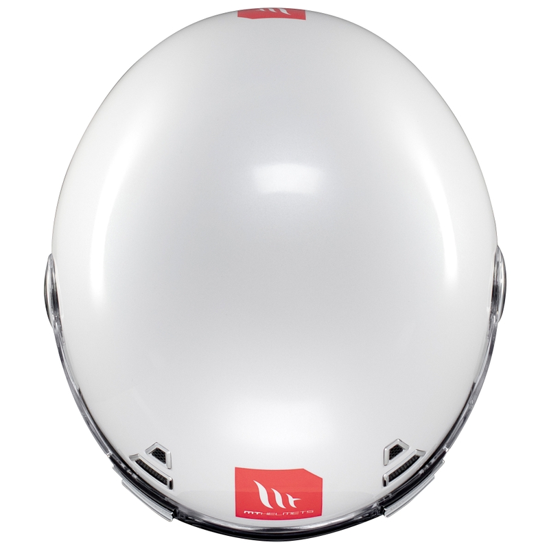 Casco integral de moto MT Jarama SV blanco brillante
