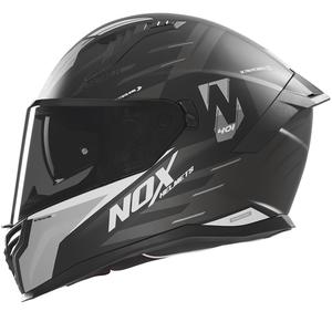 Casco integral de moto NOX N401 Crower negro mate-plata