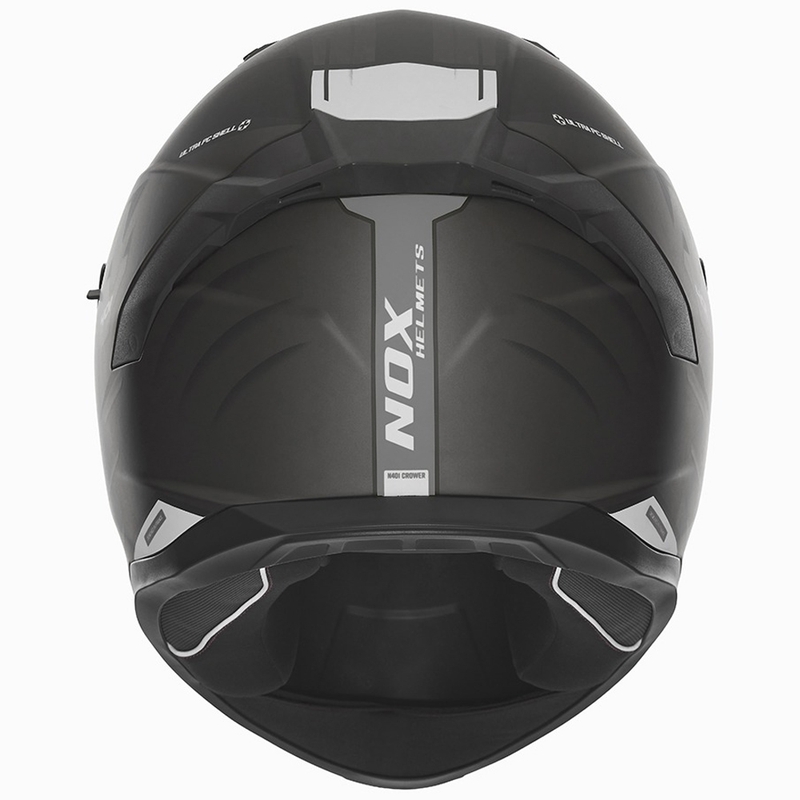 Casco integral de moto NOX N401 Crower negro mate-plata