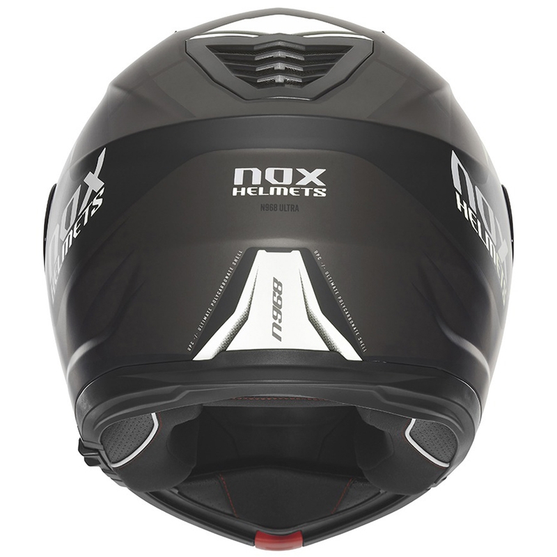 Casco de moto abatible NOX N968 Ultra negro mate-blanco