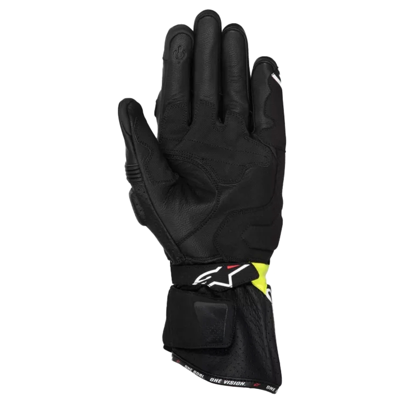Guantes de moto Alpinestars SP-3 negro-amarillo fluorescente-blanco