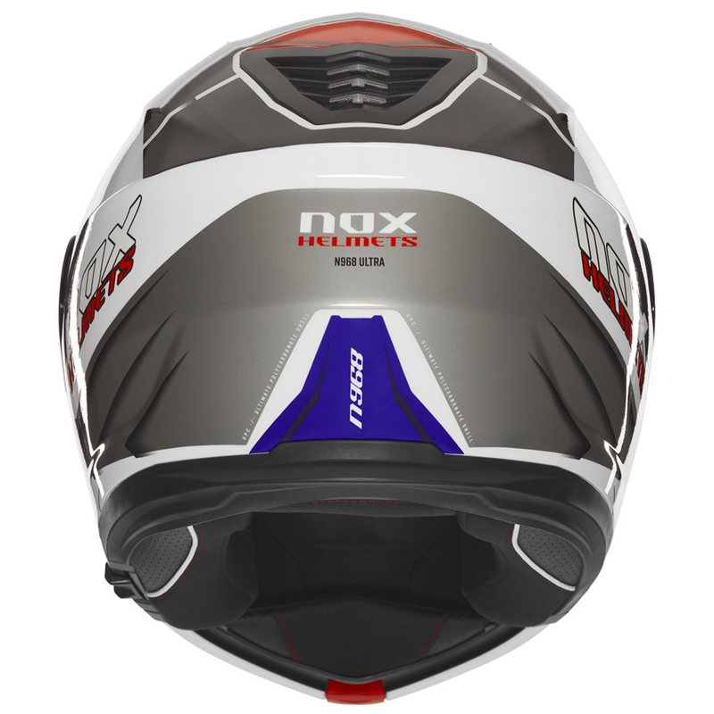 Casco de moto abatible NOX N968 Ultra blanco-gris