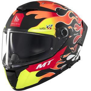 Casco integral de moto MT Thunder 4 SV Yamanaka negro mate-rojo