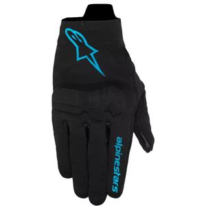 Guantes de moto Alpinestars Reef V2 para mujer, color negro y azul