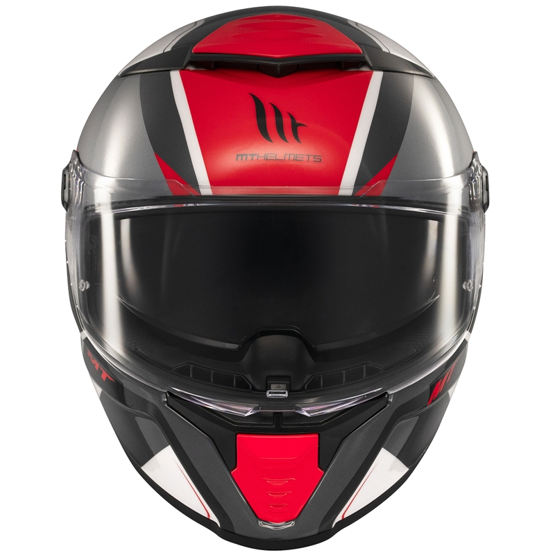 Casco integral de moto MT Thunder 4 SV Freeway negro-gris-rojo