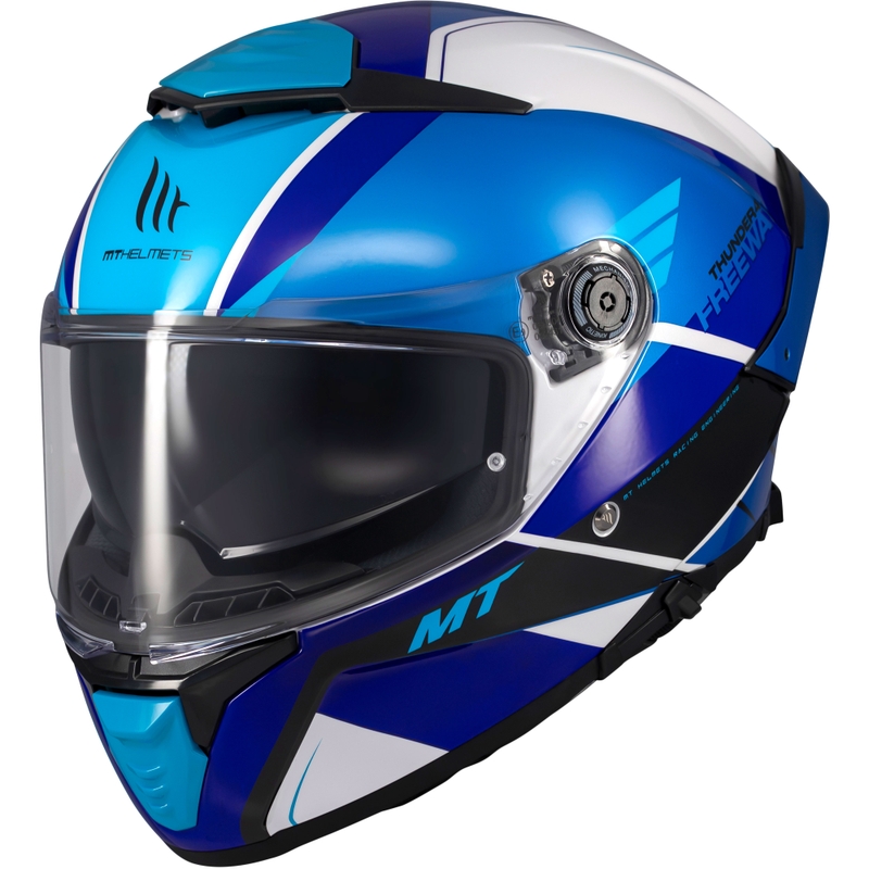 Casco integral de moto MT Thunder 4 SV Freeway azul-gris-negro