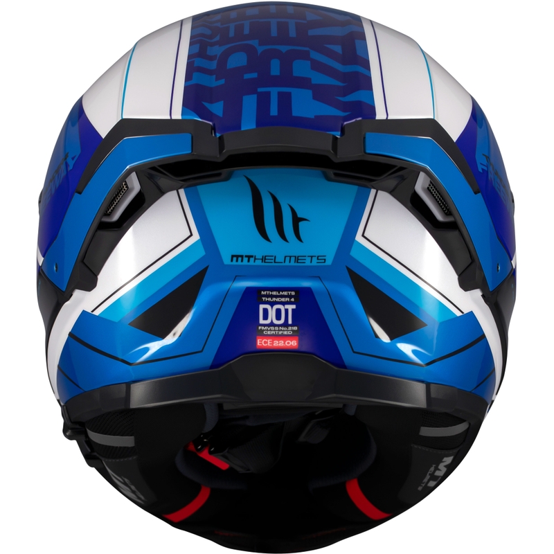 Casco integral de moto MT Thunder 4 SV Freeway azul-gris-negro