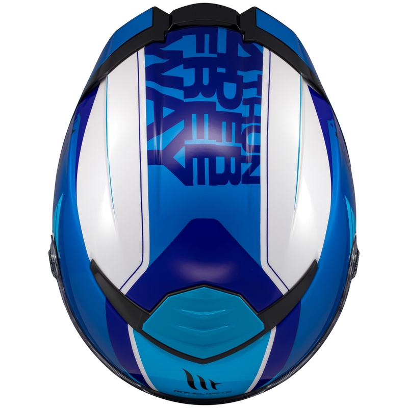Casco integral de moto MT Thunder 4 SV Freeway azul-gris-negro