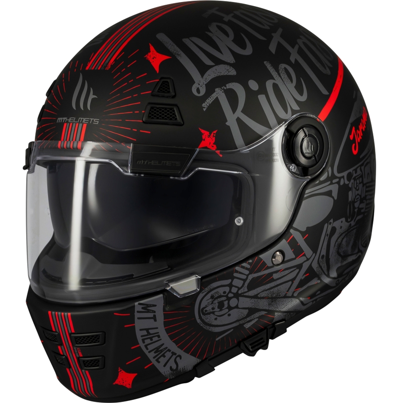 Casco integral de moto MT Jarama SV Art negro mate
