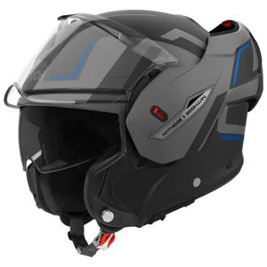 Casco de moto abatible Airoh Mathisse 2 Genius azul mate