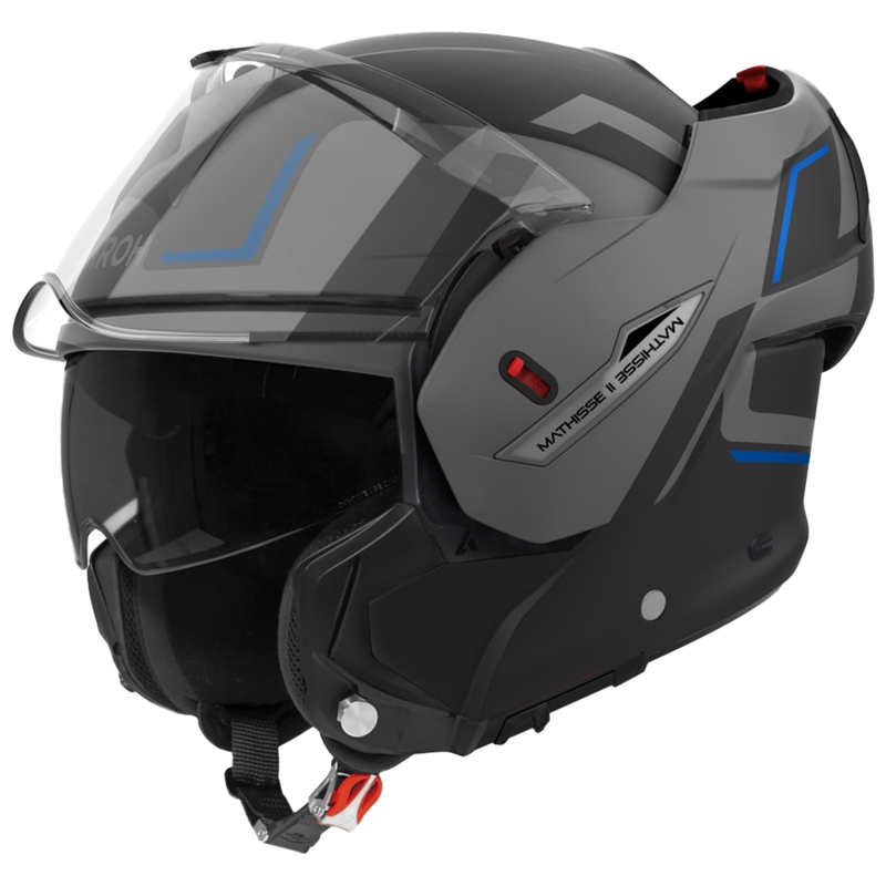 Casco de moto abatible Airoh Mathisse 2 Genius azul mate