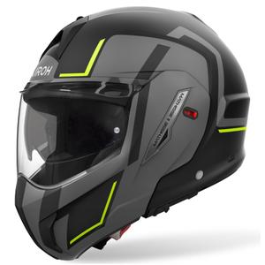 Casco de moto abatible Airoh Mathisse 2 Genius amarillo mate