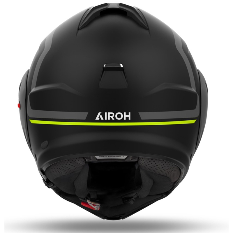Casco de moto abatible Airoh Mathisse 2 Genius amarillo mate