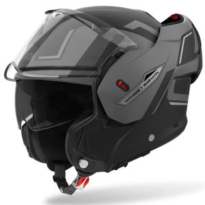 Casco de moto abatible Airoh Mathisse 2 Genius gris mate