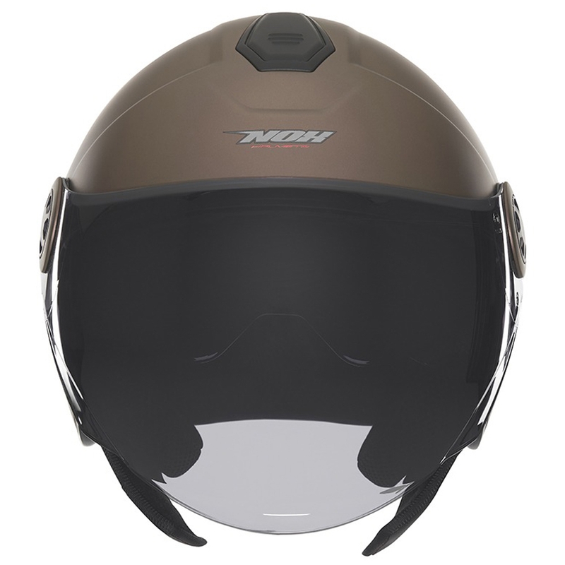Casco de moto abierto NOX N182 bronce mate