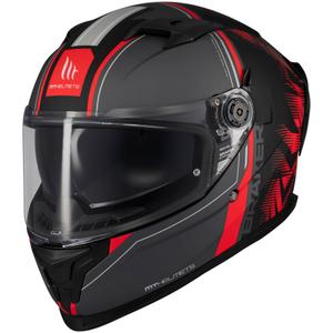 Casco integral de moto MT Braker SV Charm negro mate-rojo