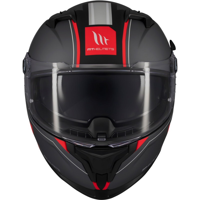 Casco integral de moto MT Braker SV Charm negro mate-rojo
