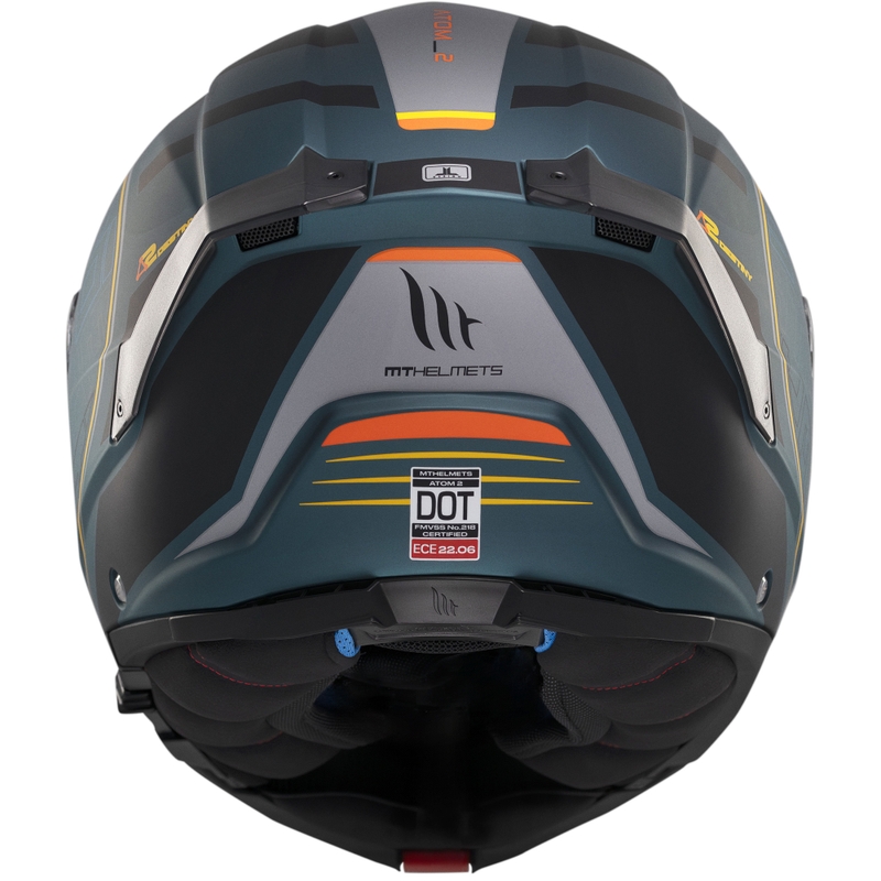 Casco de moto abatible MT Atom 2 SV Destiny verde mate-negro