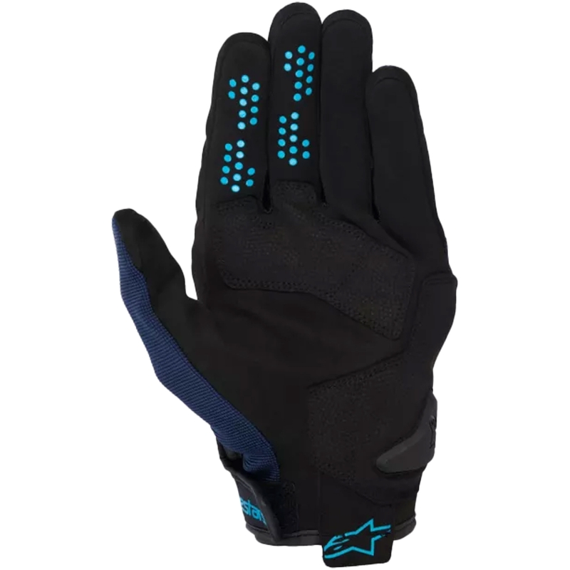 Guantes de moto Alpinestars Chrome V2 negro-azul-azul claro